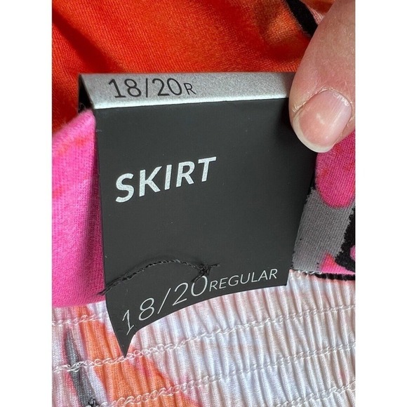 NWT Lane Bryant A-Line Skirt 18 /20 Floral Pink Spring Summer Beach Cruise Vacay - Picture 5 of 8
